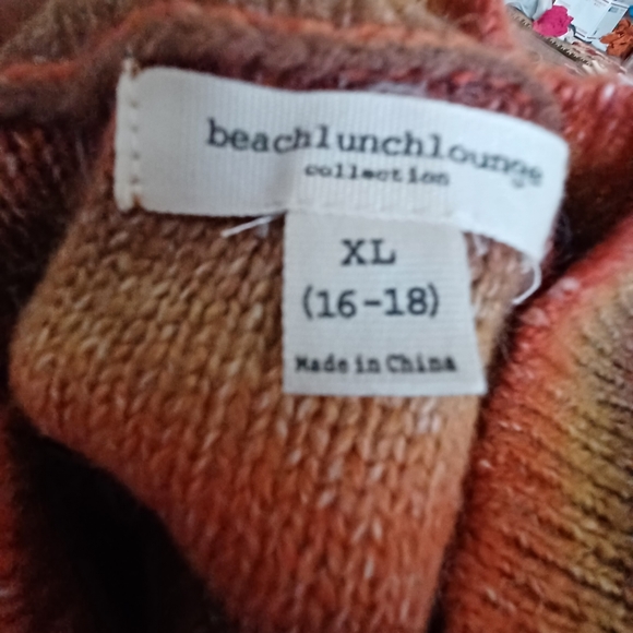 Beach Lunch Lounge Womens Size 16 - 18 Mock Neck Space Dye Sweater - Picture 9 of 10
